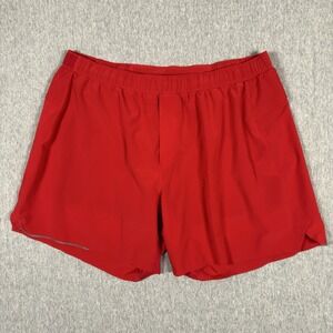 Lululemon Surge Shorts 6" Men's 2XL Lined Bold Red Performance Liner XXL M7A99S